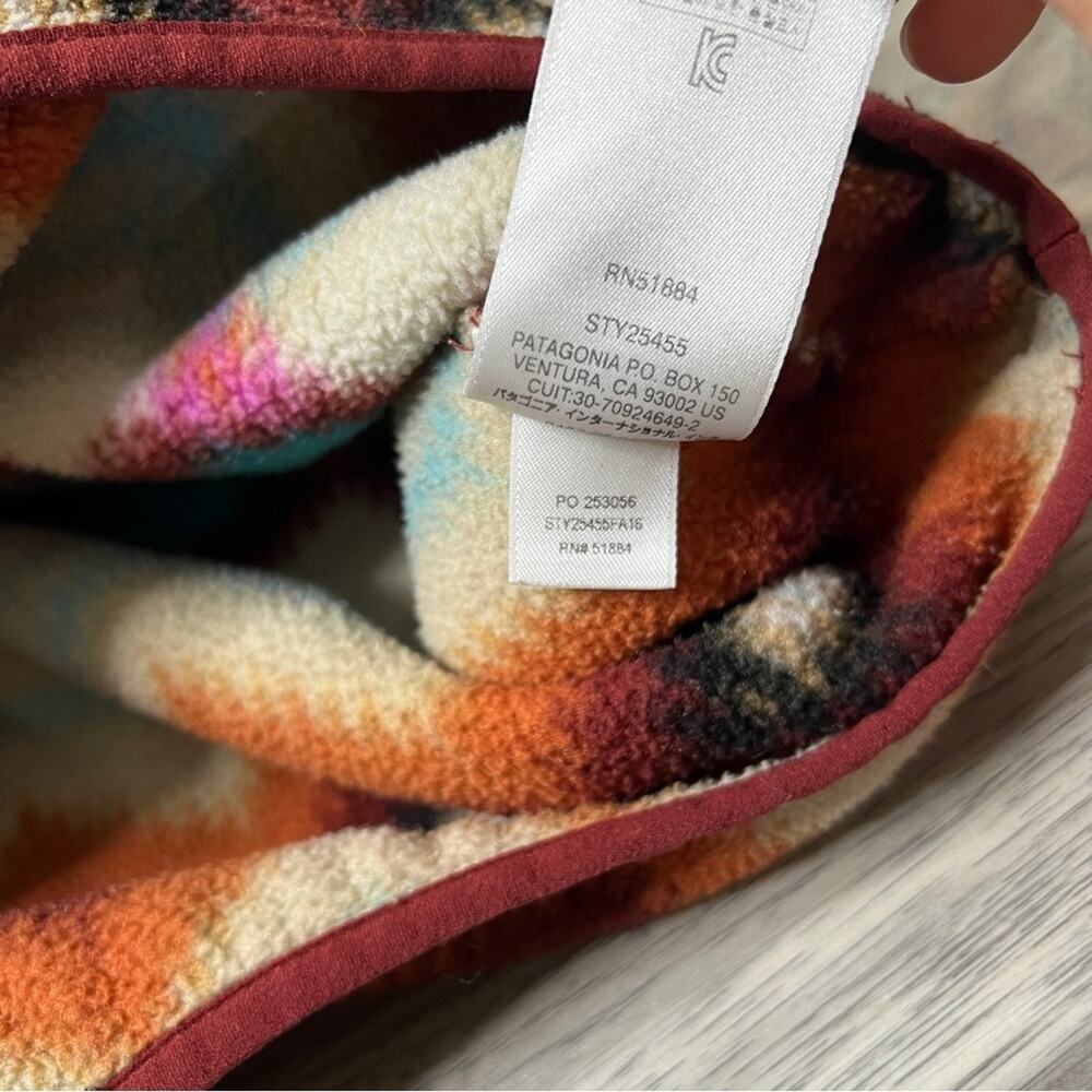 Patagonia Synchilla Snap T Fleece Pullover Sweater Timber Twist Aztec Print - Picture 5 of 6
